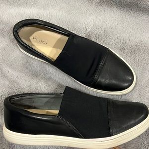 VIA SPIGA black leather flats rubber soles - 7